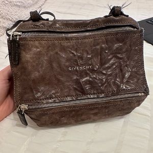 Givenchy Brown Distressed Pandora Bag